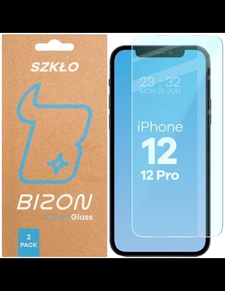 Bizon Glass Clear Duo iPhone 12 / 12 Pro [2 PACK]