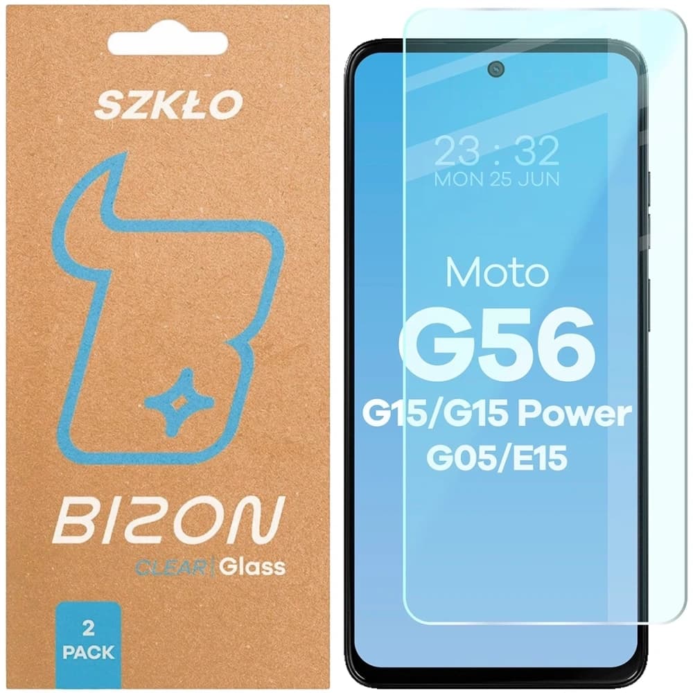 Bizon Glass Clear Duo Motorola Moto G15 / G15 Power / G05 / E15 / G56 5G [2 BALENÍ] - 1