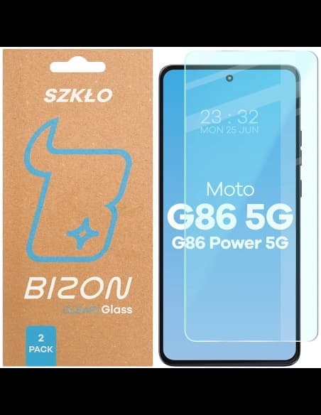 Bizon Glass Clear Duo Motorola Moto G86 5G / G86 Power 5G [2 PACK]