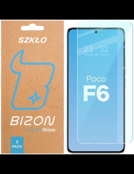 Bizon Glass Clear Duo Xiaomi POCO F6 [2 PACK]