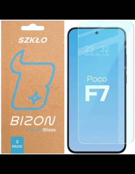 Bizon Glass Clear Duo Xiaomi POCO F7 [2 PACK]