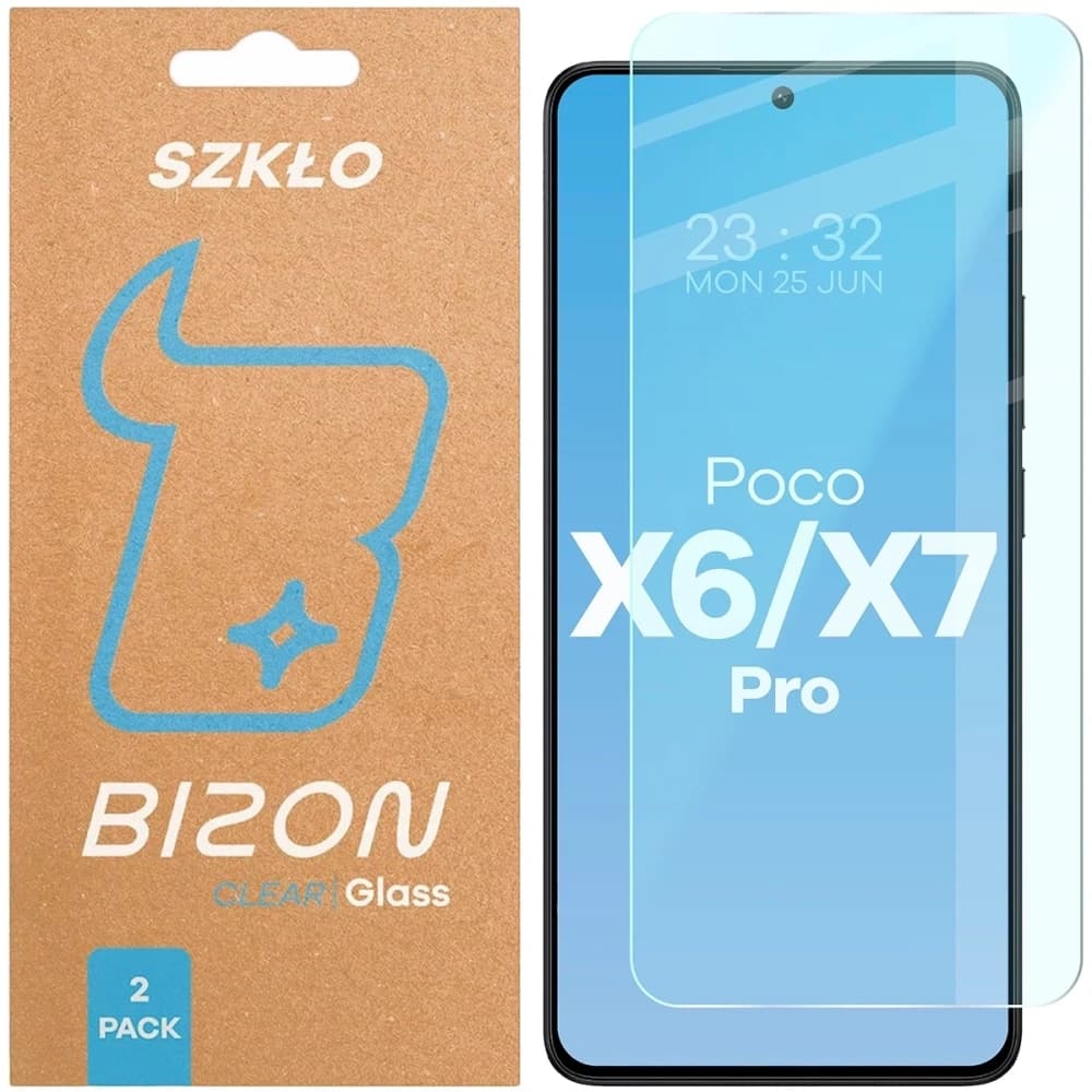 Bizon Glass Clear Duo Xiaomi POCO X6 Pro / X7 Pro [2 PACK] - 1
