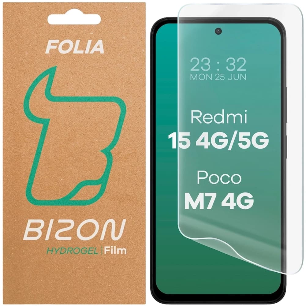 Bizon üveg hidrogel előlapi Xiaomi Redmi 15 4G / 5G / POCO M7 4G - 1