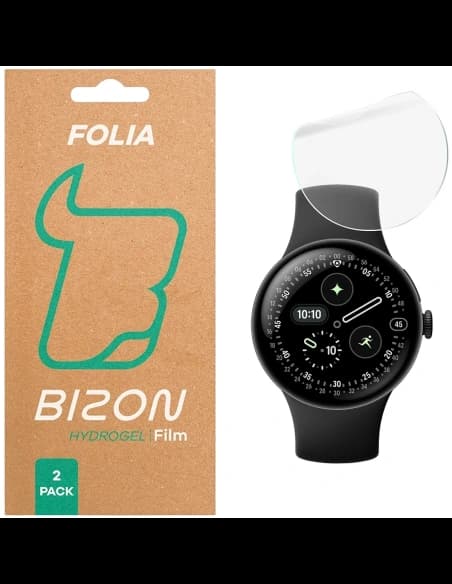 Bizon Glass Watch Hydrogel Duo Google Pixel Watch 4 41mm [2 PACK]