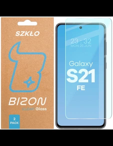 Bizon Glass Clear Duo Samsung Galaxy S21 FE [2 PACK]