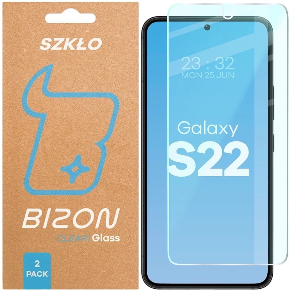 Bizon Glass Clear Duo Samsung Galaxy S22 [2 PACK] - 1