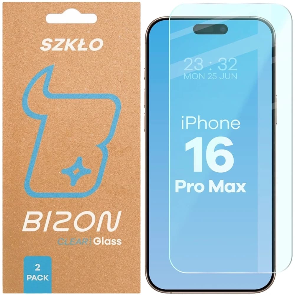 Bizon Glass Clear Duo Apple iPhone 16 Pro Max [2 PACK] - 1