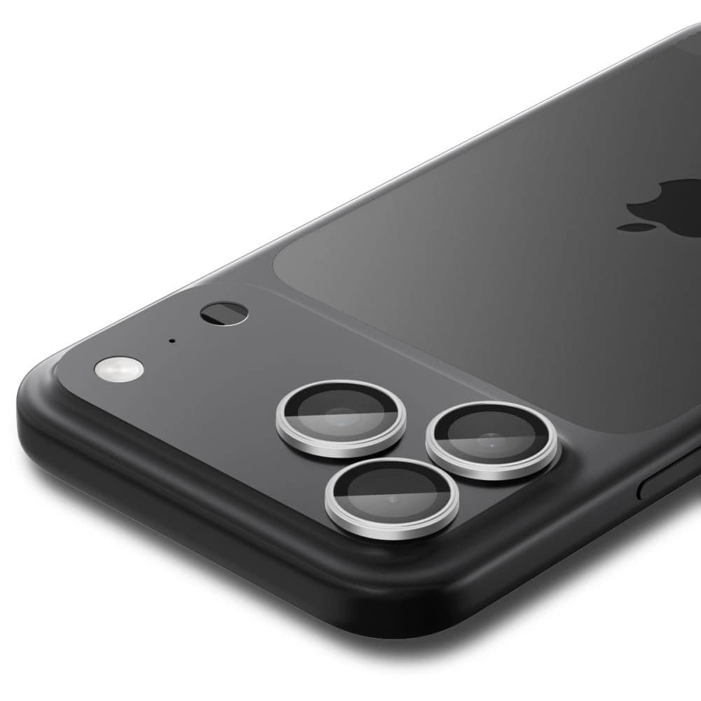 Spigen Optik Pro Glas.tr ez Fit Kamera Schutz für Apple iPhone 14 Pro / Max / 15 Pro / Max / 16 Pro / Max / 17 Pro / Max Silber [2 PACK] - 4