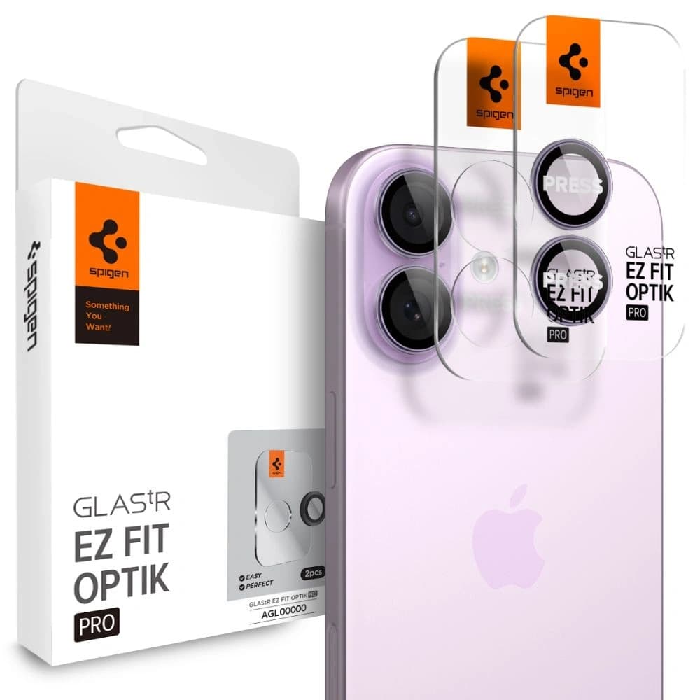 OsŁona Aparatu Spigen Optik Pro Glas.tr ”ez Fit” Camera Protector 2-pack Iphone 16 / 16 Plus / 17 Purple - 1