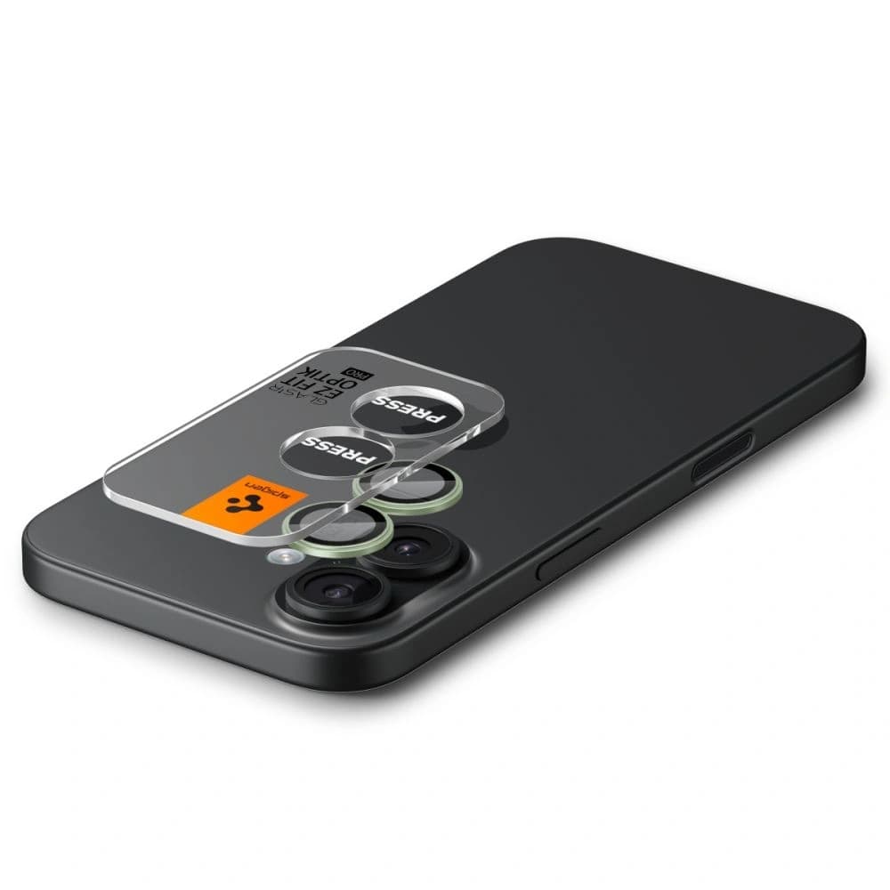 Spigen Optik Pro Glas.tr ez Fit Kamera Védő Apple iPhone 16 / 16 Plus / 17 Zöld [2 CSOMAG] - 5