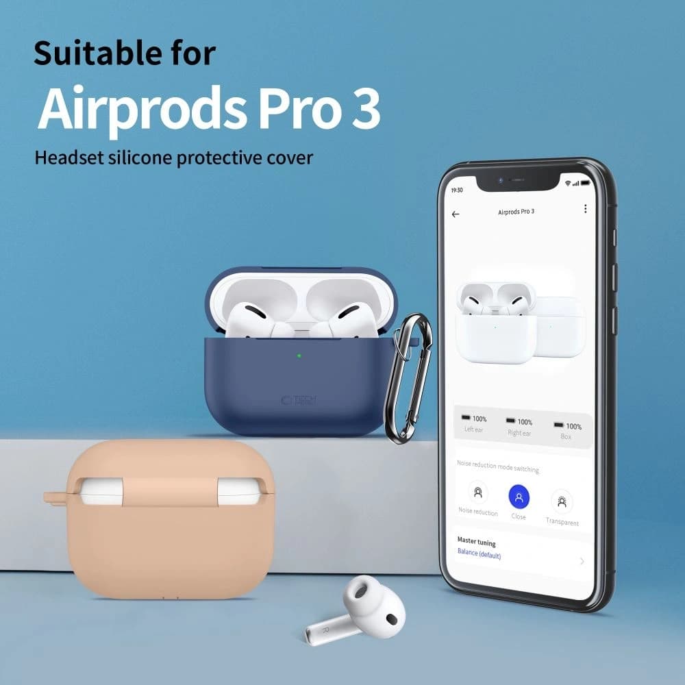 Tech-Protect Cârlig din Silicon pentru Apple AirPods Pro 3 Negru - 5