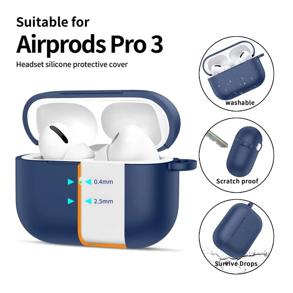 Tech-Protect silikonový háček pro Apple AirPods Pro 3 námořnická modrá - 4