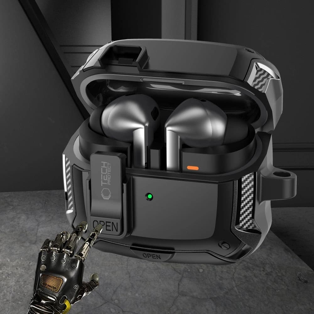 Tech-Protect Carbonox MagSafe Samsung Galaxy Buds 3 / 3 FE / 3 Pro Black - 4