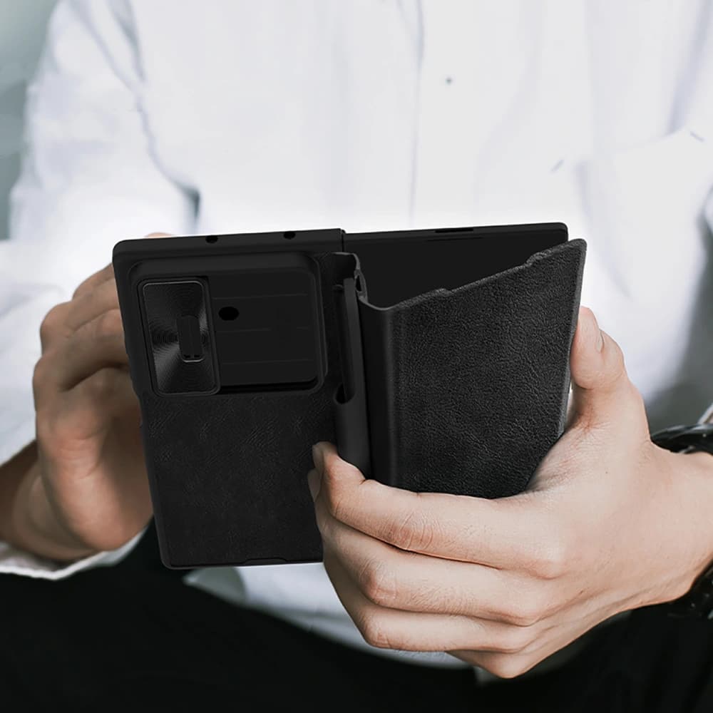 Nillkin Qin Pro do Samsung Galaxy Z Fold 7 with a slot for the S Pen black - 9