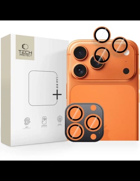 Tech-Protect Camring Fit+ Apple iPhone 14 Pro / 14 Pro Max / 15 Pro / 15 Pro Max / 16 Pro / 16 Pro Max / 17 Pro / 17 Pro Max Kosmisches Orange