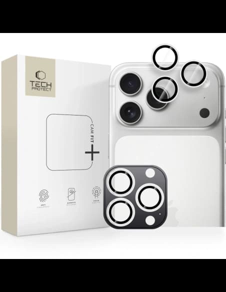 Tech-Protect Camring Fit+ Apple iPhone 14 Pro / 14 Pro Max / 15 Pro / 15 Pro Max / 16 Pro / 16 Pro Max / 17 Pro / 17 Pro Max Silber