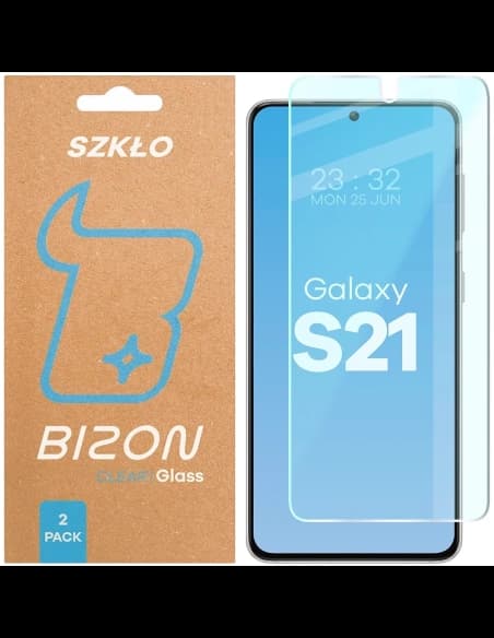 Bizon Glass Clear Duo Samsung Galaxy S21 [2 PACK]