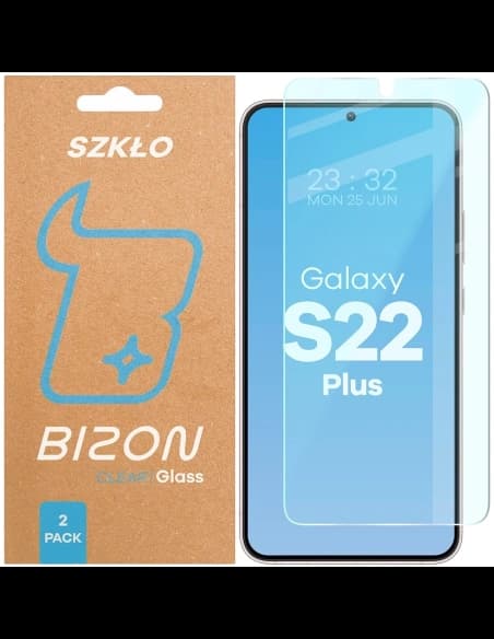 Bizon Glass Clear Duo Samsung Galaxy S22 Plus [2 PACK]