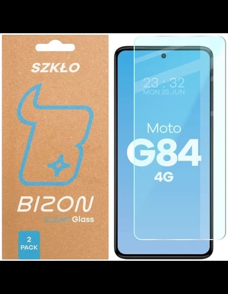 Bizon Glass Clear Duo Motorola Moto G84 5G [2 PACK]