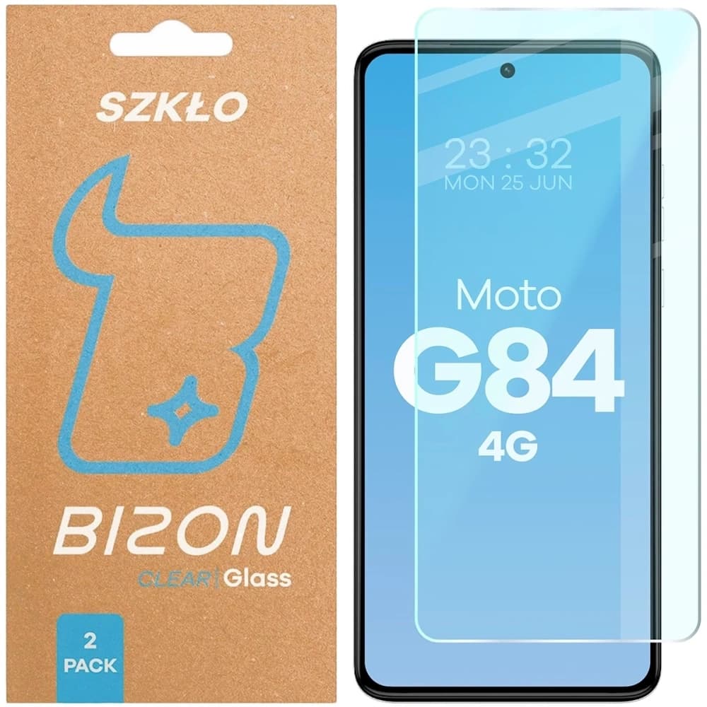 Bizon Glass Clear Duo Motorola Moto G84 5G [2 PACK] - 1