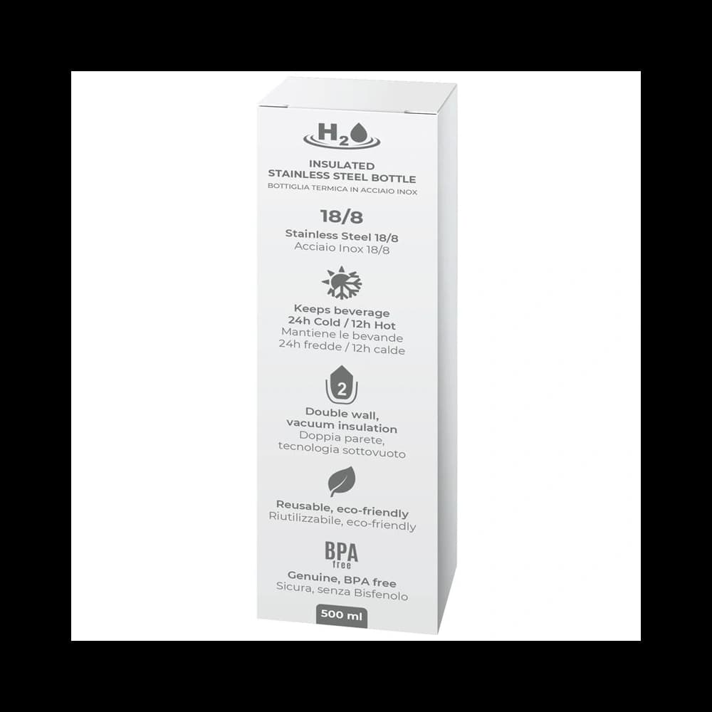 Rozsdaálló acél termosz PURO H2O 500ml (Fényes Piros) - 2