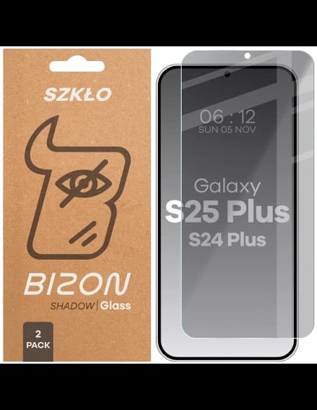 Bizon Glass Clear Shadow Samsung Galaxy S25+ Plus / S24+ Plus nuanțat [2 PACHET]