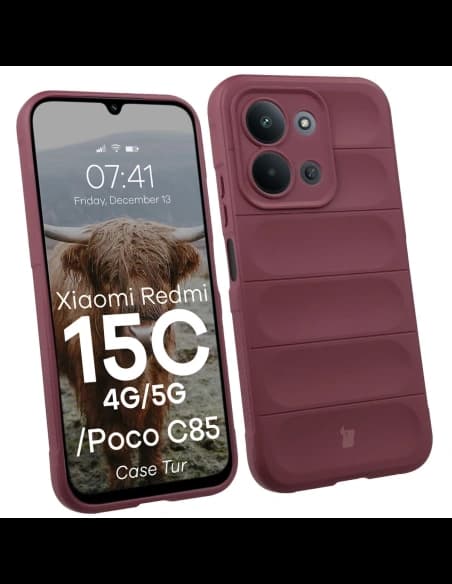 Bizon pouzdro Tur Xiaomi Redmi 15C 4G / 5G / POCO C85 4G 173mm burgundské