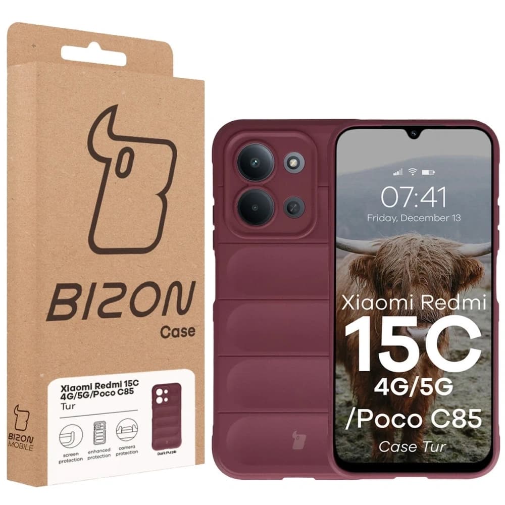 Bizon pouzdro Tur Xiaomi Redmi 15C 4G / 5G / POCO C85 4G 173mm burgundské - 8