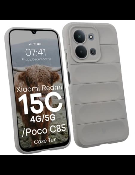 Bizon pouzdro Tur Xiaomi Redmi 15C 4G / 5G / POCO C85 4G 173mm světle šedé