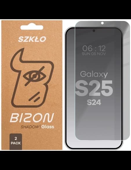 Bizon Glass Clear Shadow Duo Samsung Galaxy S25 / S24 tinted [2 PACK]