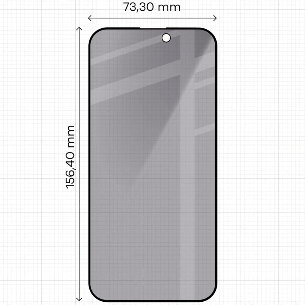 Bizon Glass Edge Shadow Duo Apple iPhone 15 Pro Max nuanțat cu un cadru negru [2 PACHET] - 2