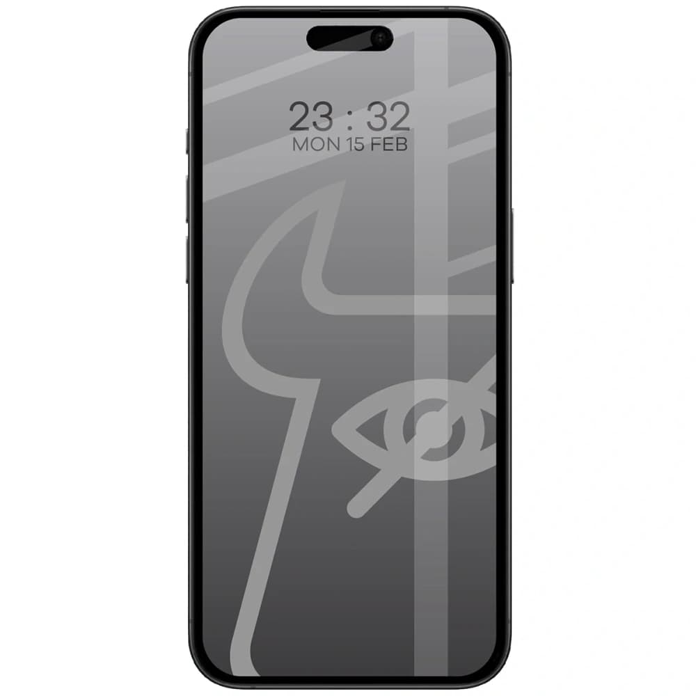 Bizon Glass Edge Shadow Duo Apple iPhone 15 Pro Max nuanțat cu un cadru negru [2 PACHET] - 3