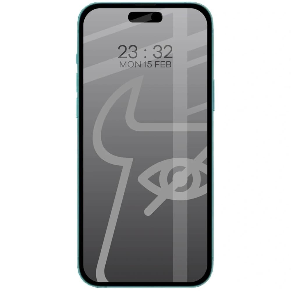 Bizon Glass Edge Shadow Duo Apple iPhone 15 / 16 nuanțat cu un cadru negru [2 PACHET] - 3