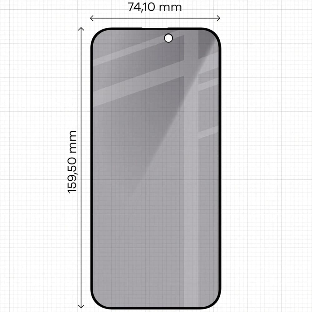 Bizon Glass Edge Shadow Duo Apple iPhone 16 Pro Max nuanțat cu un cadru negru [2 PACHET] - 2