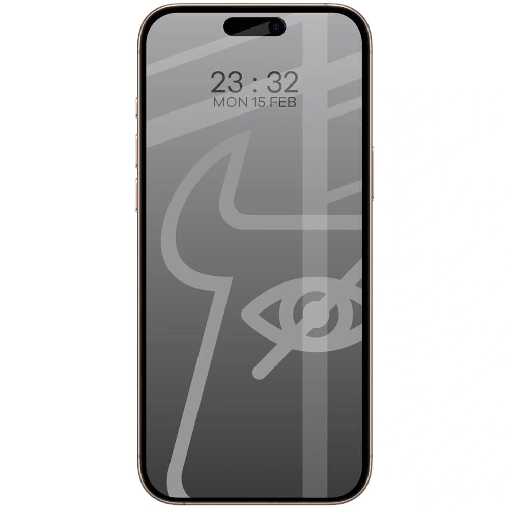 Bizon Glass Edge Shadow Duo Apple iPhone 16 Pro Max nuanțat cu un cadru negru [2 PACHET] - 3