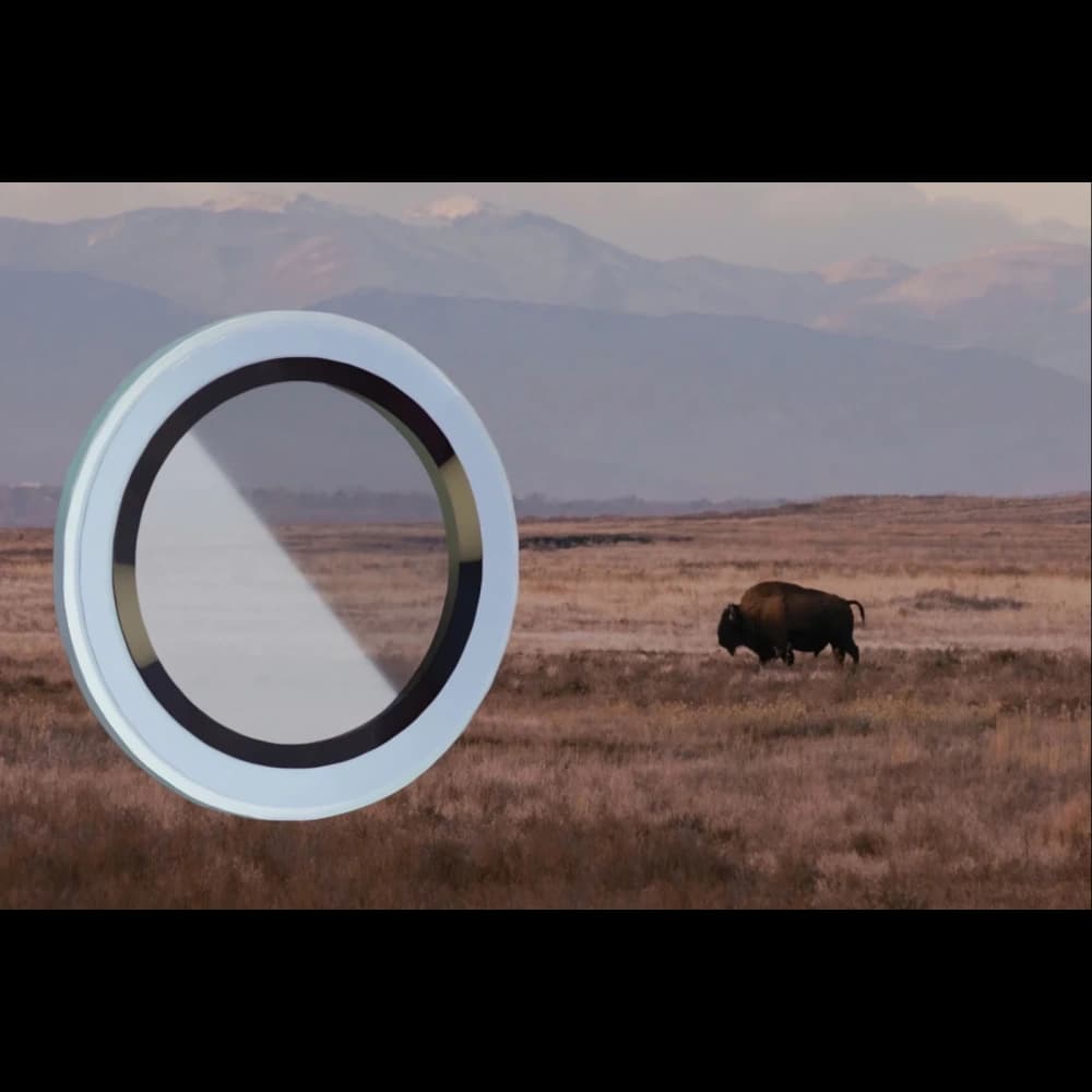 Bizon Glass Snap Lens Apple iPhone 17 blau-grauer Rahmen - 3