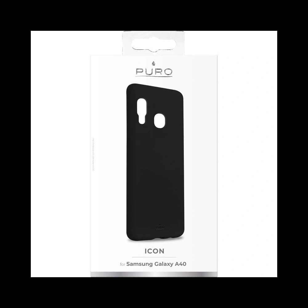 Etui PURO ICON Cover Samsung Galaxy A40 (černý) - 2