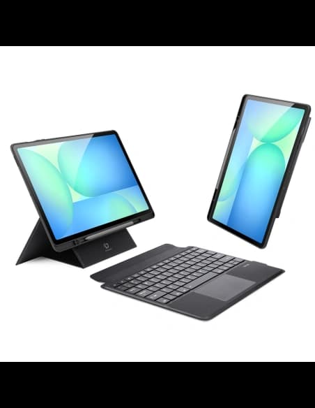 Etui z klawiaturą Dux Ducis DK series do Samsung Tab S10 FE+ Plus z podświetleniem czarna