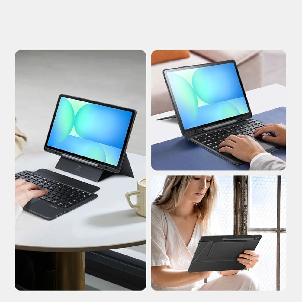 Dux Ducis DK serie Samsung Tab S10 FE+ Plus cu evidențiere neagră - 6