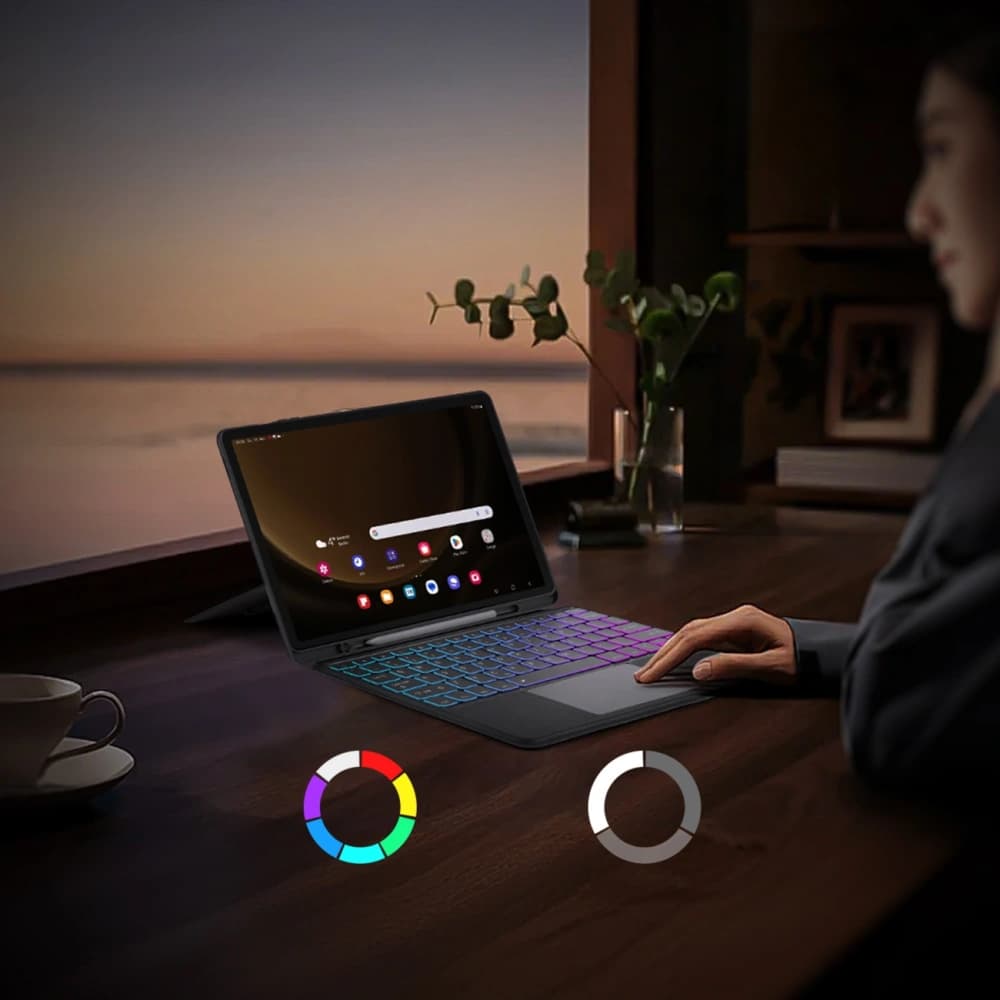 Dux Ducis DK serie Samsung Tab S10 FE+ Plus cu evidențiere neagră - 11