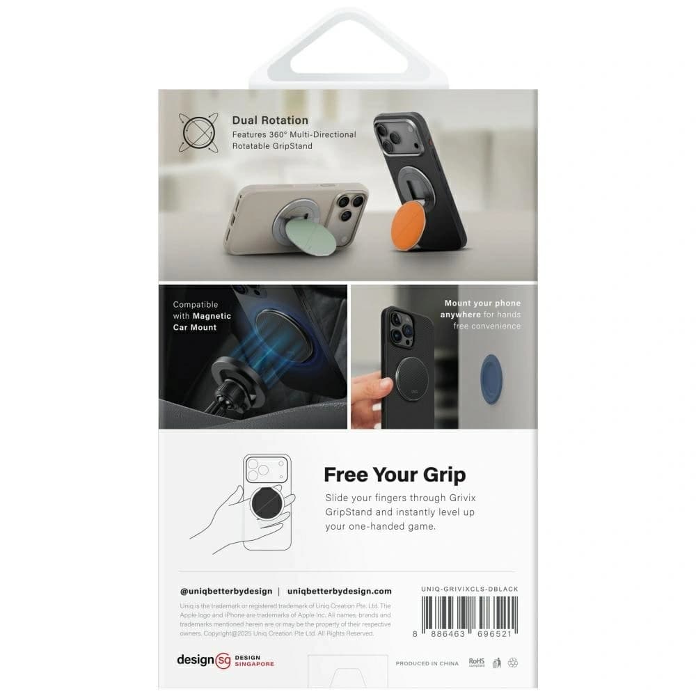 UNIQ Grivix Premium 360 Suport și Mâner negru - 5