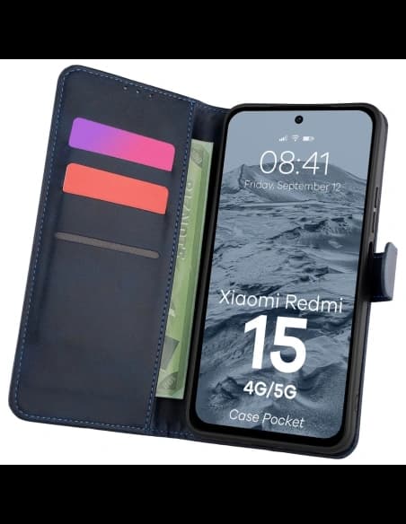 Bizon Case Pocket Xiaomi Redmi 15 4G / 5G marineblau