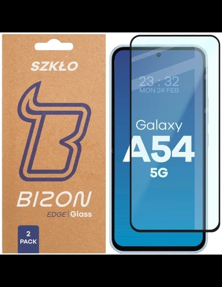 Bizon Glass Edge Duo Samsung Galaxy A54 5G cadru negru [2 PACHET]