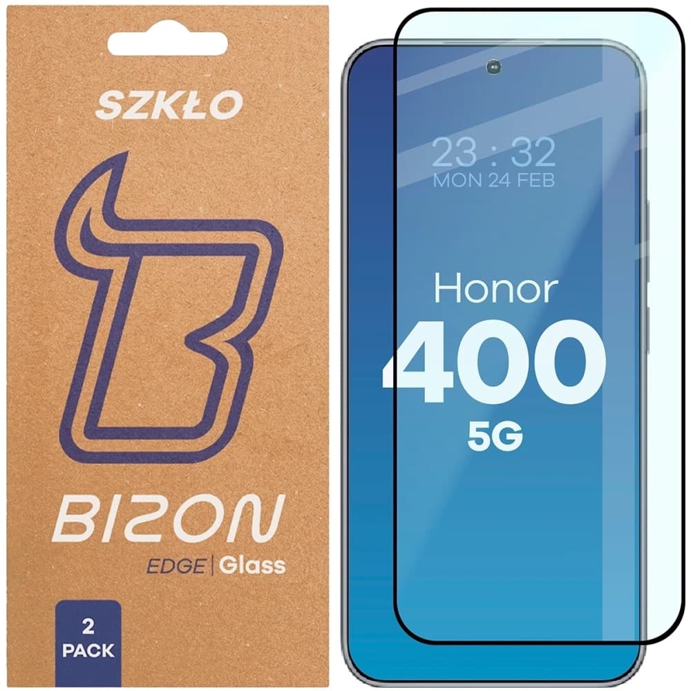 Bizon Glass Edge Duo Honor 400 černý rám [2 BALENÍ] - 1