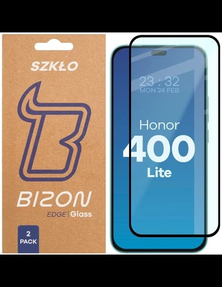 Bizon Glass Edge Duo Honor 400 Lite černý rám [2 BALENÍ]