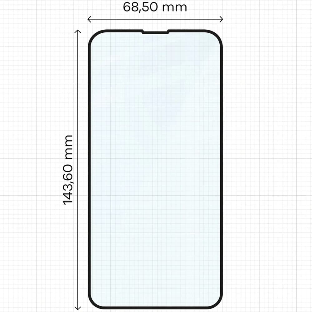 Bizon Glass Edge Duo Apple iPhone 13 / 13 Pro černý rám [2 BALENÍ] - 2