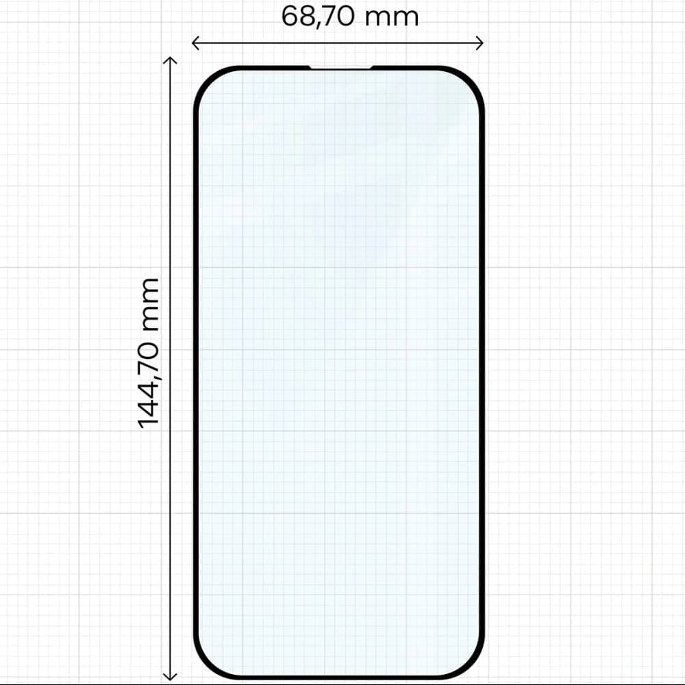 Bizon Glass Edge Duo Apple iPhone 15 / 16 cadru negru [2 PACHET] - 2