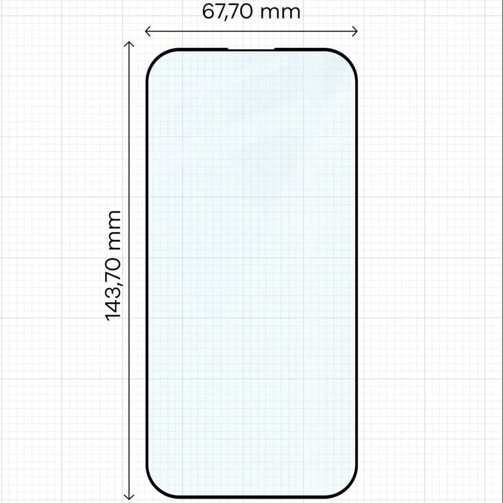 Bizon Glass Edge Duo Apple iPhone 15 Pro cadru negru [2 PACHET] - 2