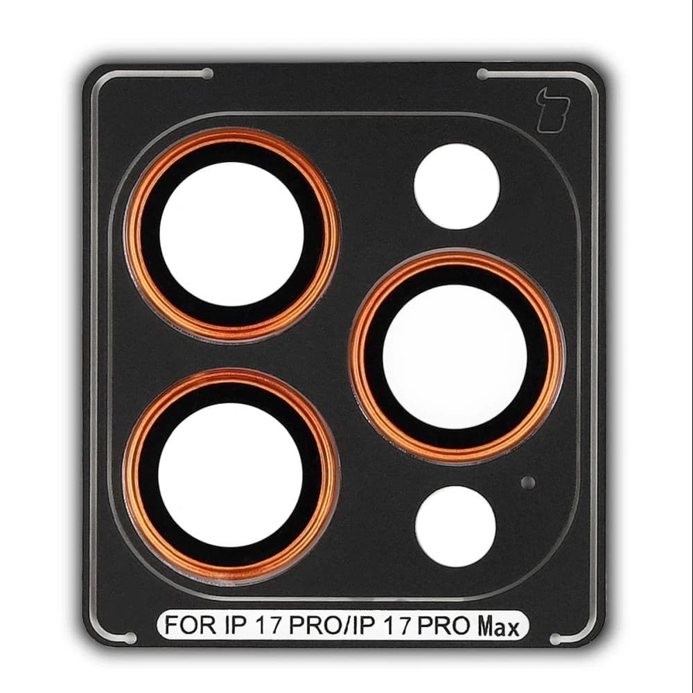Bizon Glass Snap Lens Apple iPhone 17 Pro / 17 Pro Max oranžový rám - 2