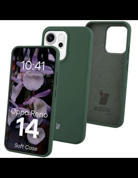 Bizon Soft Case Oppo Reno 14 dunkelgrün